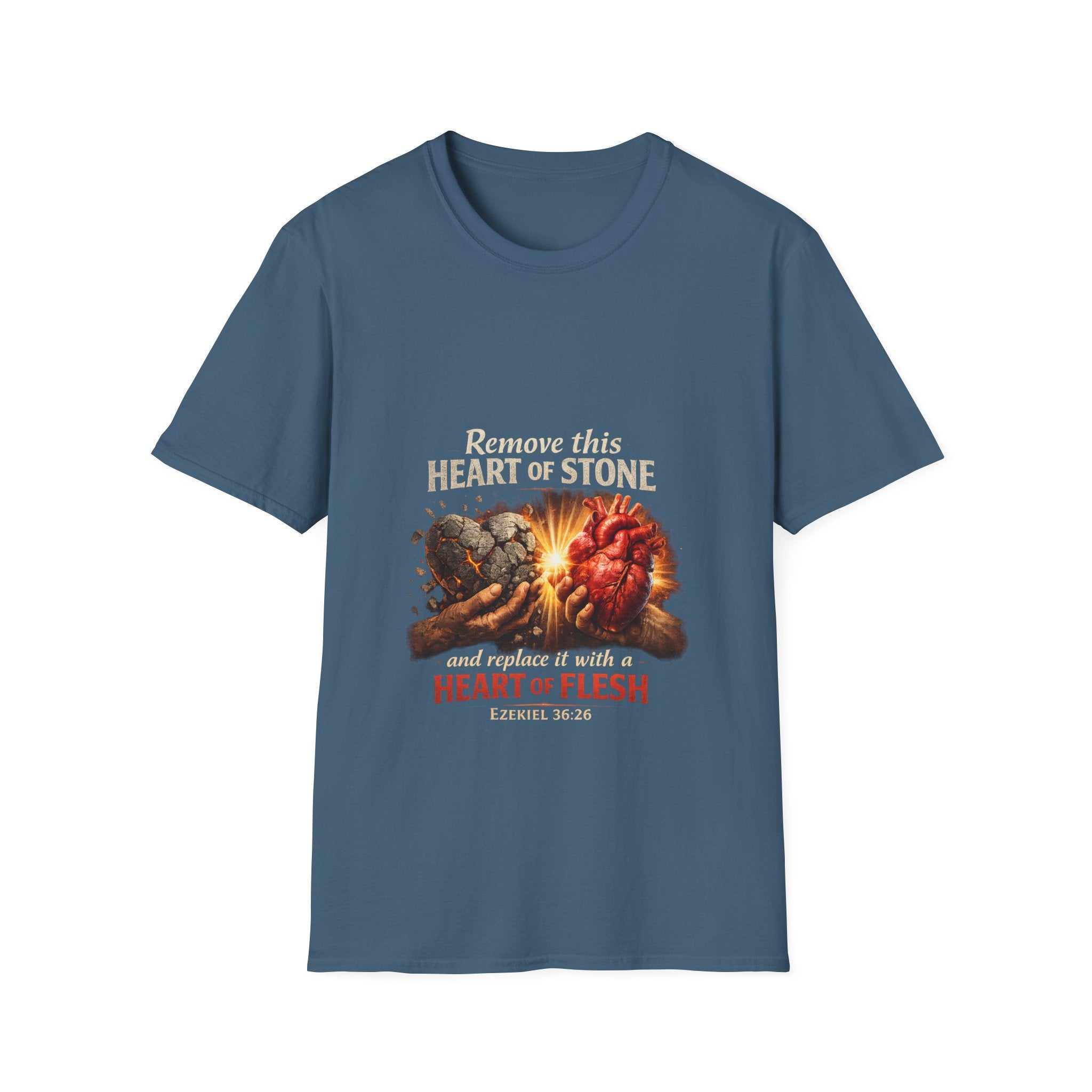 Ezekiel 36:26: Heart of Flesh | Christian T-Shirt