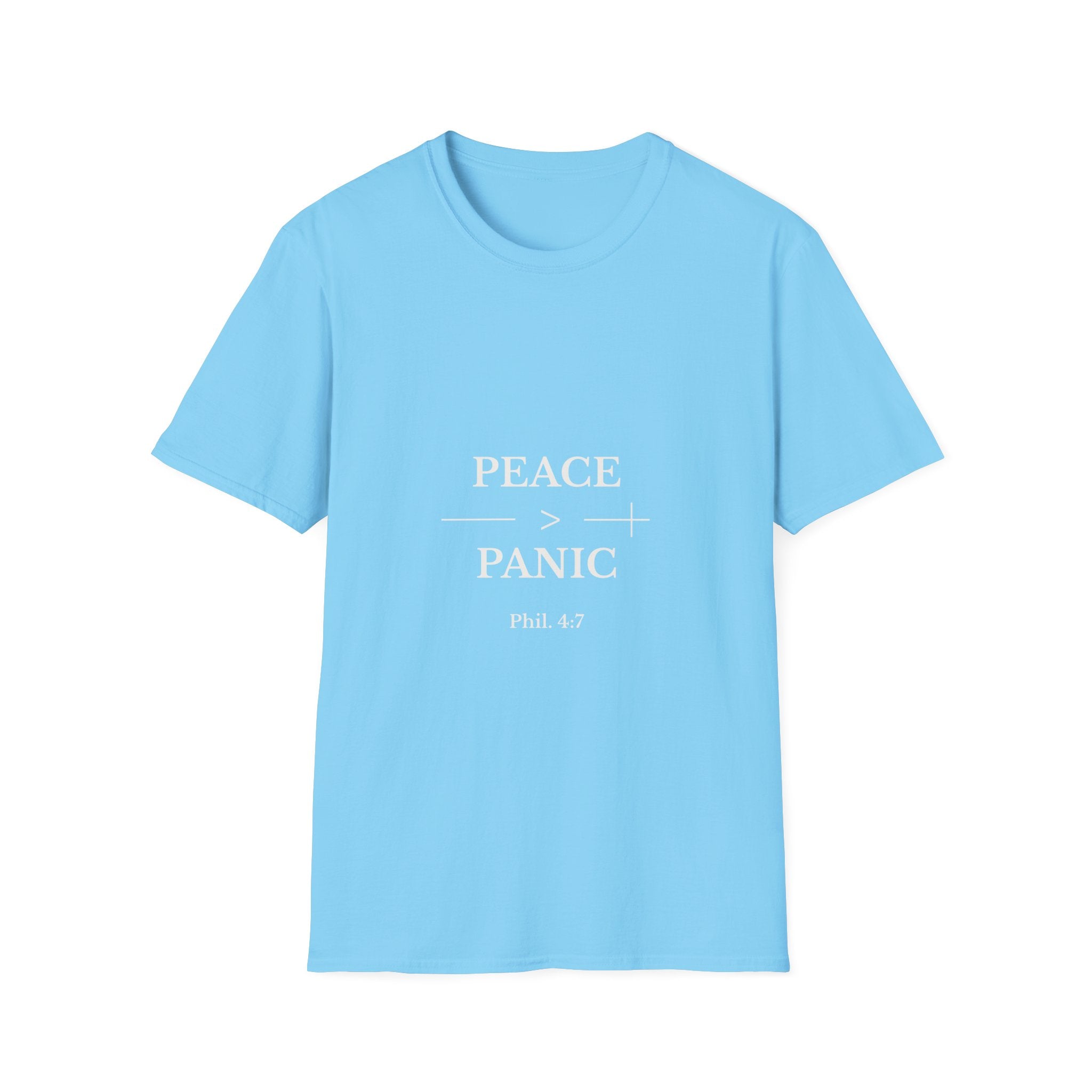 Philippians 4:7: Peace > Panic | Christian T-Shirt