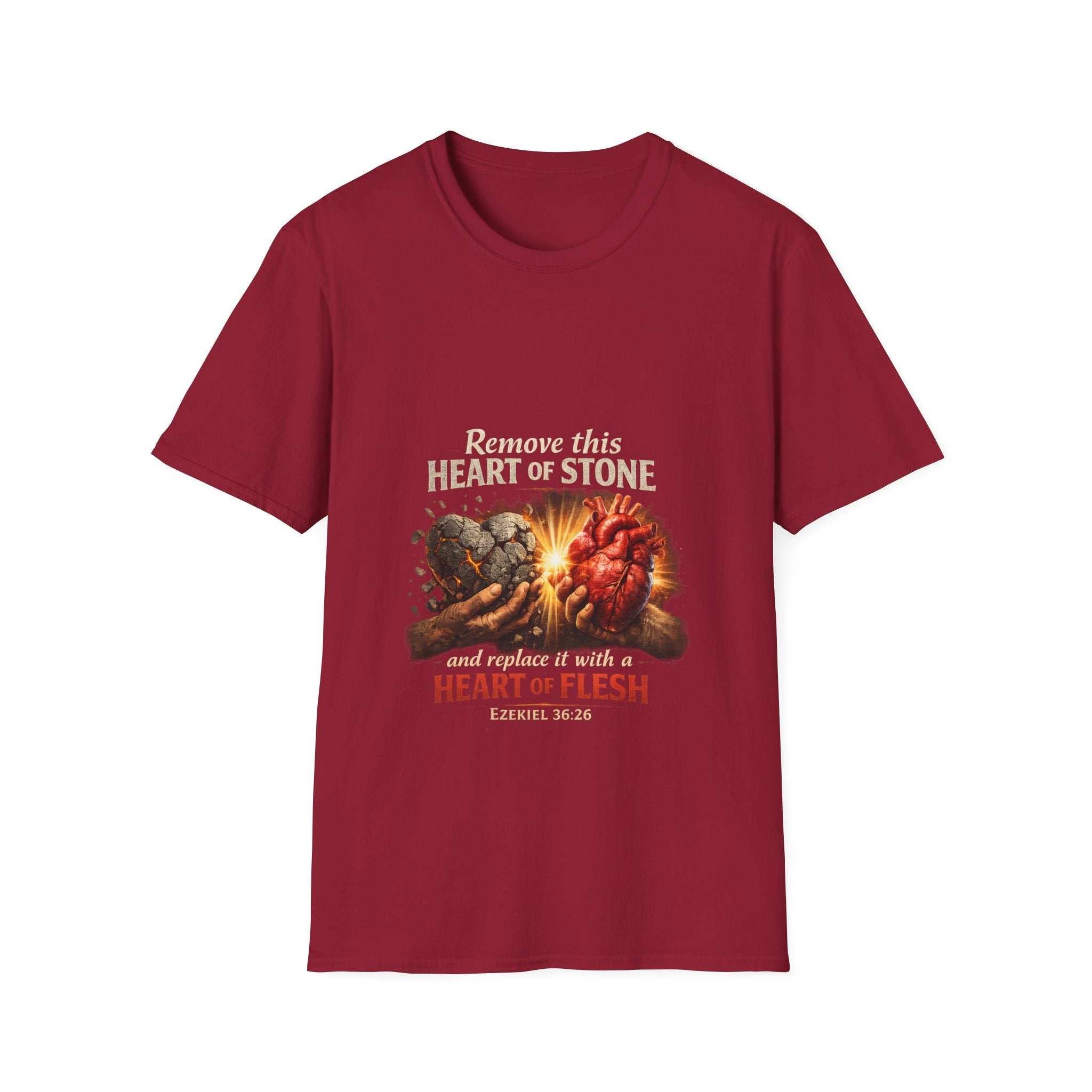 Ezekiel 36:26: Heart of Flesh | Christian T-Shirt