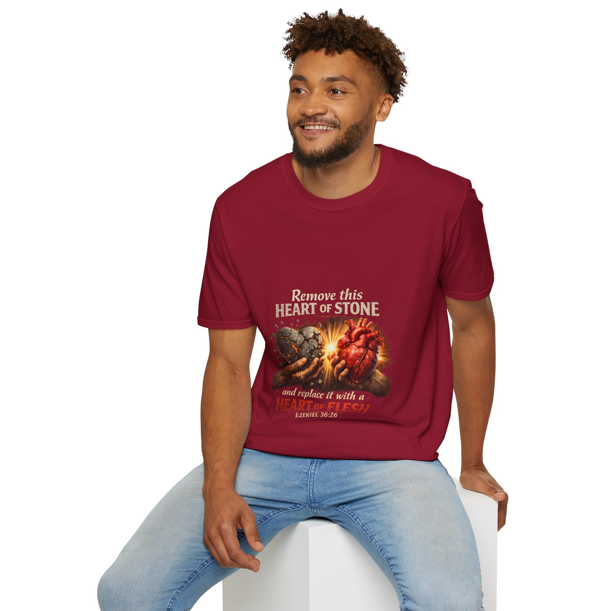 Ezekiel 36:26: Heart of Flesh | Christian T-Shirt