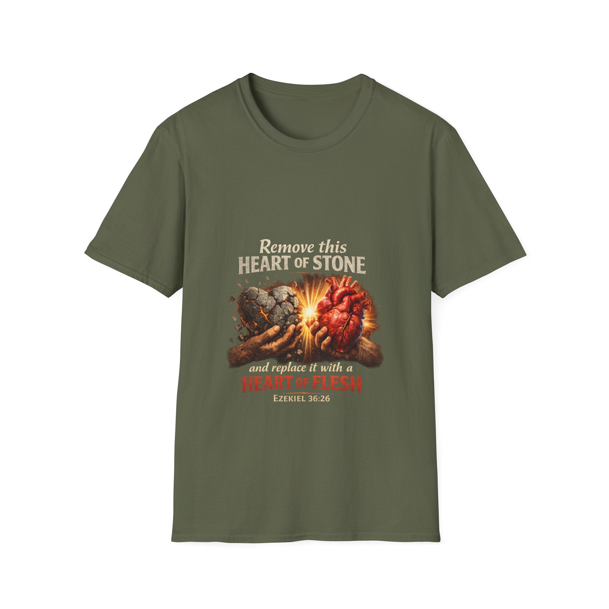Ezekiel 36:26: Heart of Flesh | Christian T-Shirt