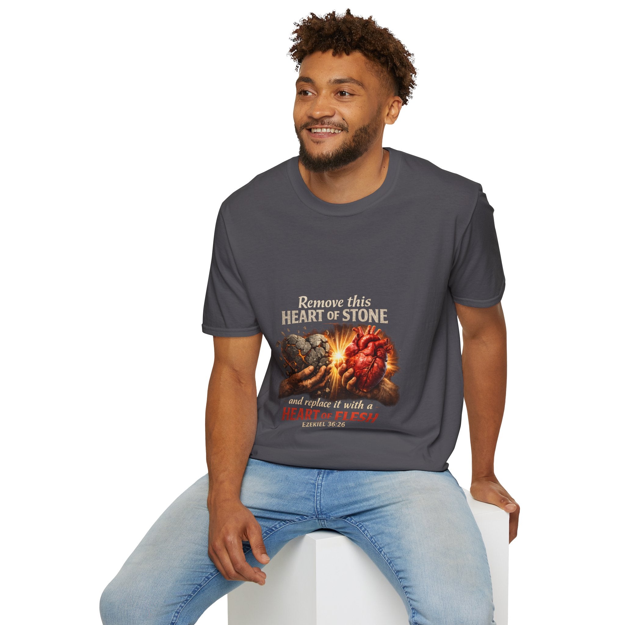 Ezekiel 36:26: Heart of Flesh | Christian T-Shirt