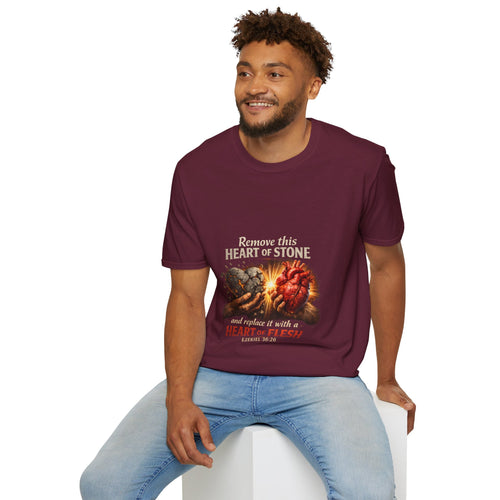Ezekiel 36:26: Heart of Flesh | Christian T-Shirt