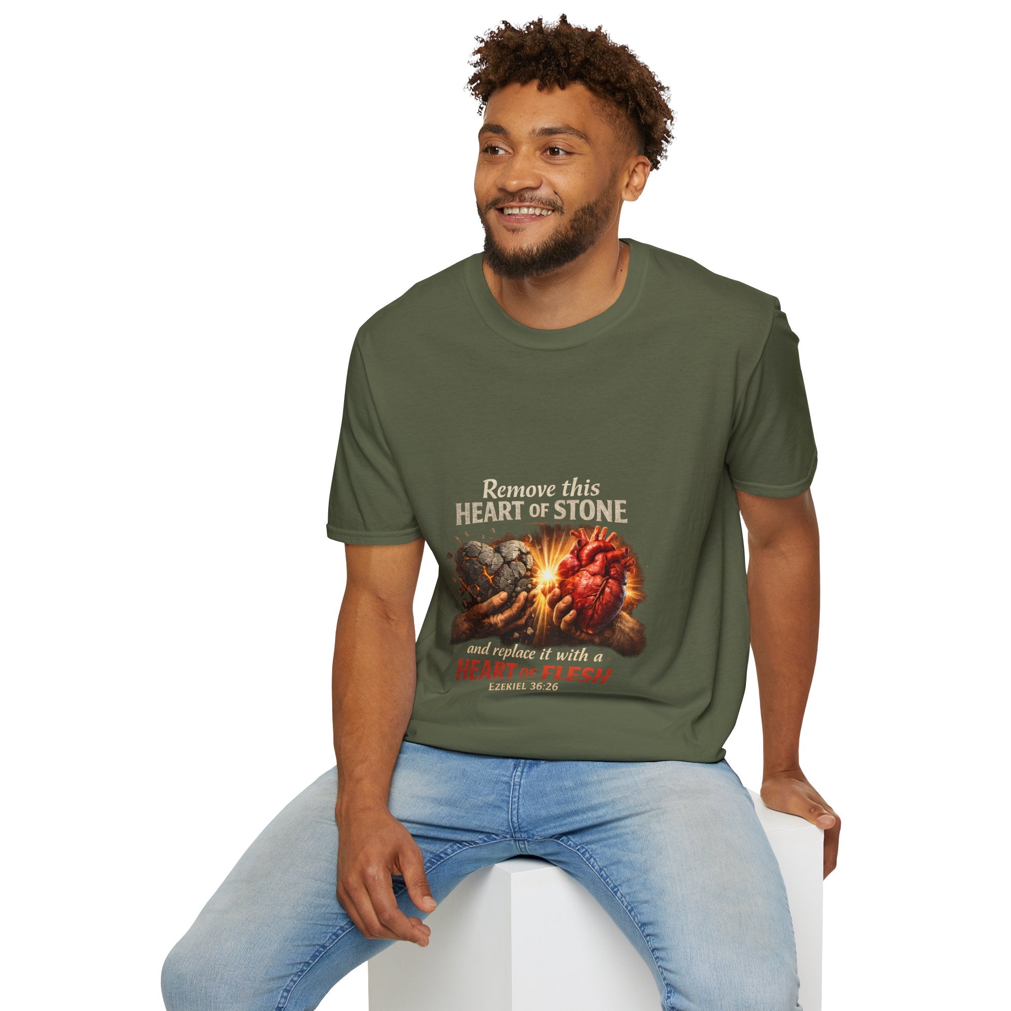 Ezekiel 36:26: Heart of Flesh | Christian T-Shirt