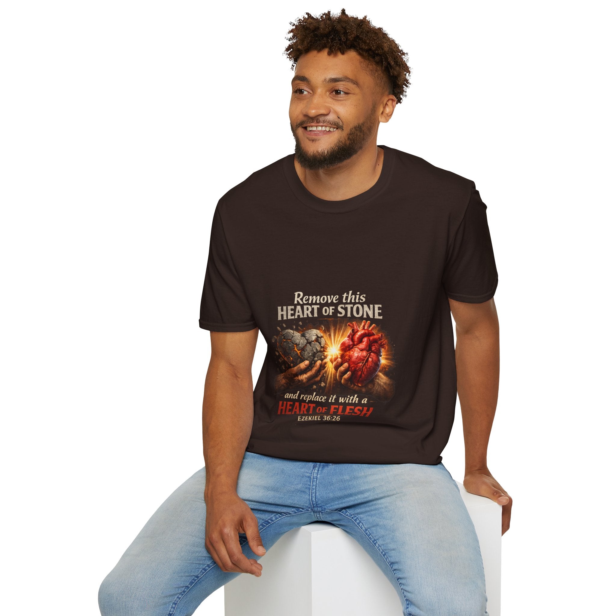 Ezekiel 36:26: Heart of Flesh | Christian T-Shirt
