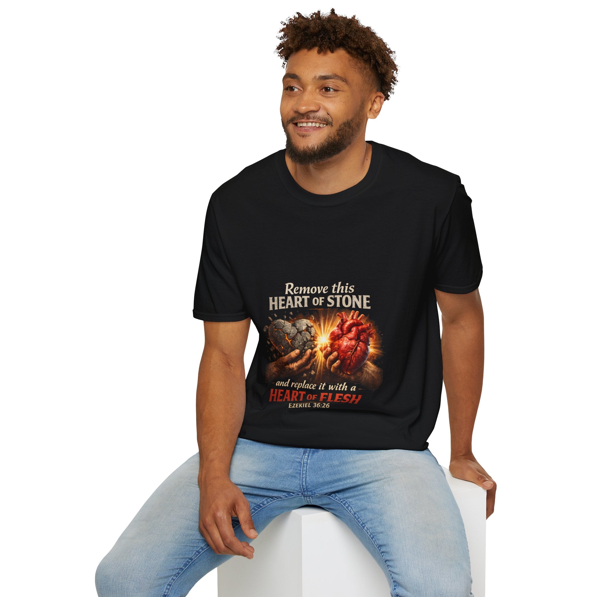 Ezekiel 36:26: Heart of Flesh | Christian T-Shirt