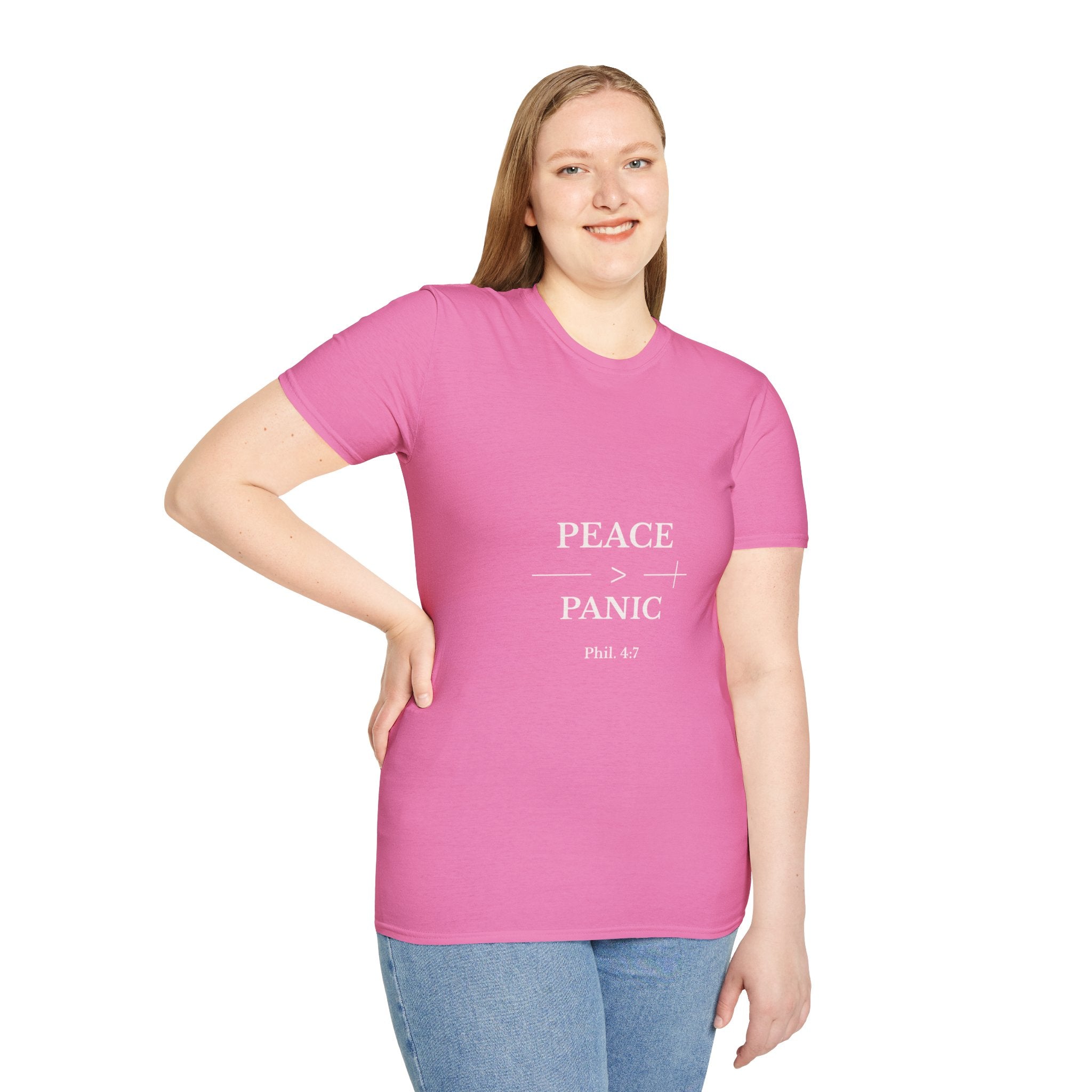 Philippians 4:7: Peace > Panic | Christian T-Shirt