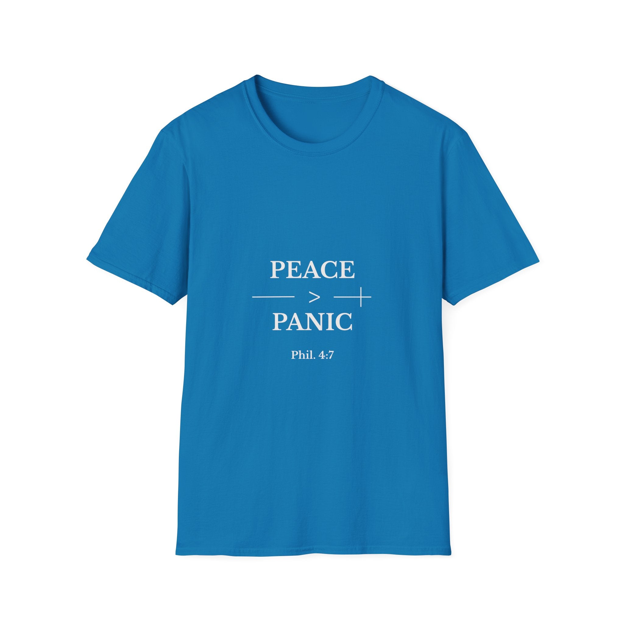 Philippians 4:7: Peace > Panic | Christian T-Shirt
