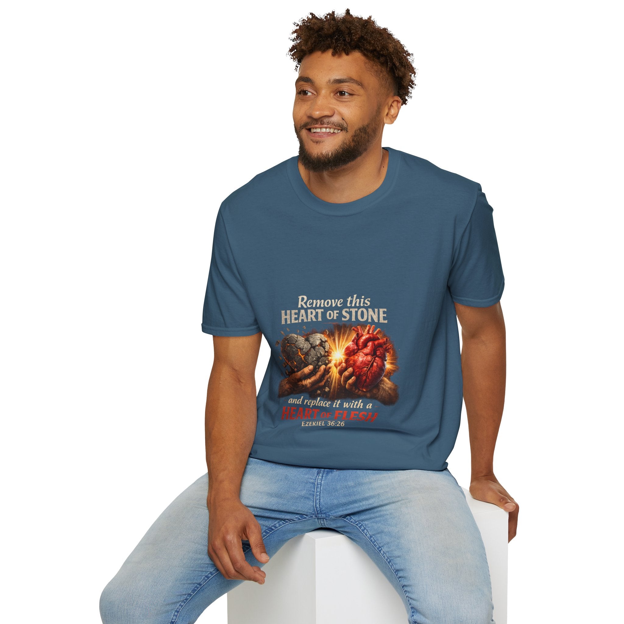 Ezekiel 36:26: Heart of Flesh | Christian T-Shirt
