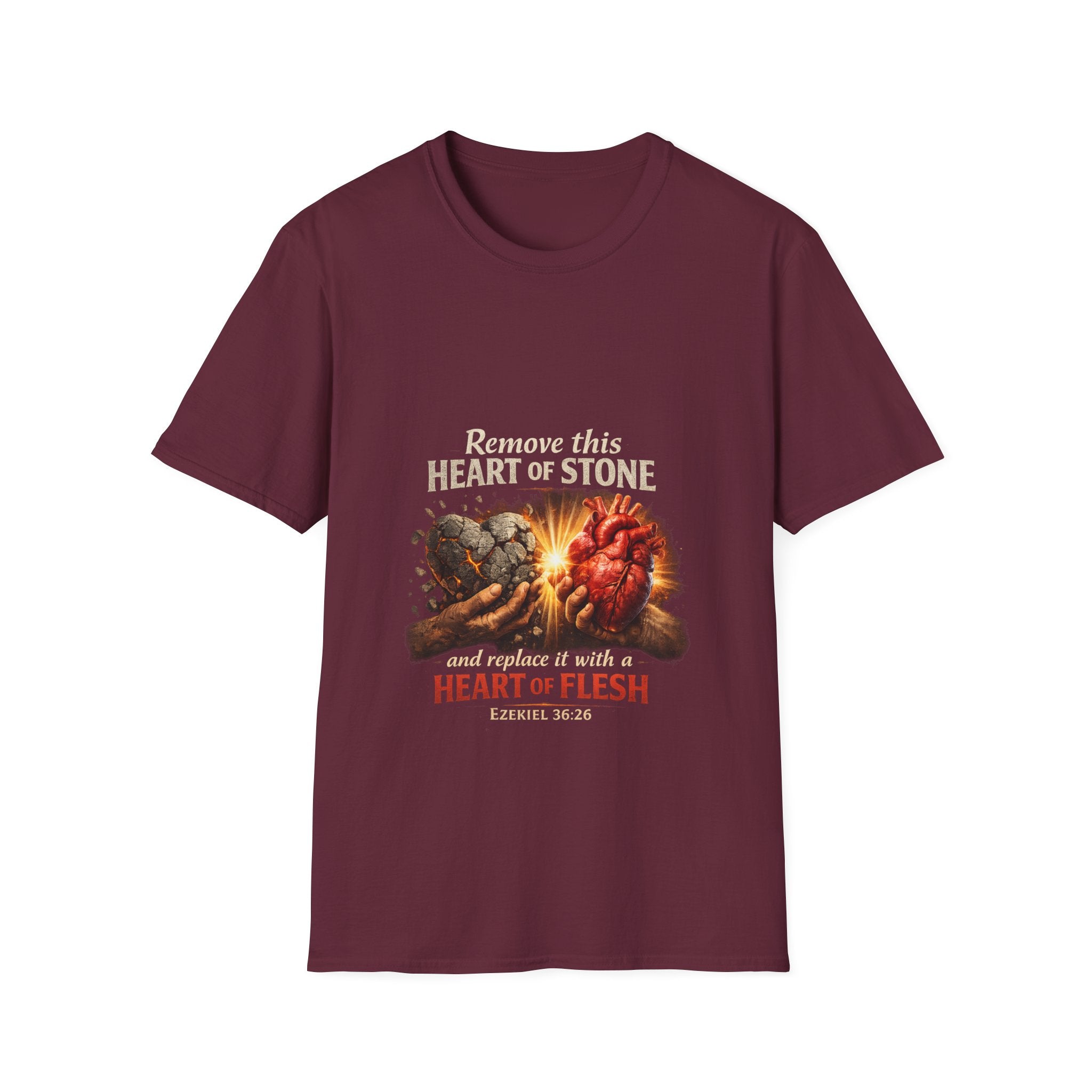 Ezekiel 36:26: Heart of Flesh | Christian T-Shirt