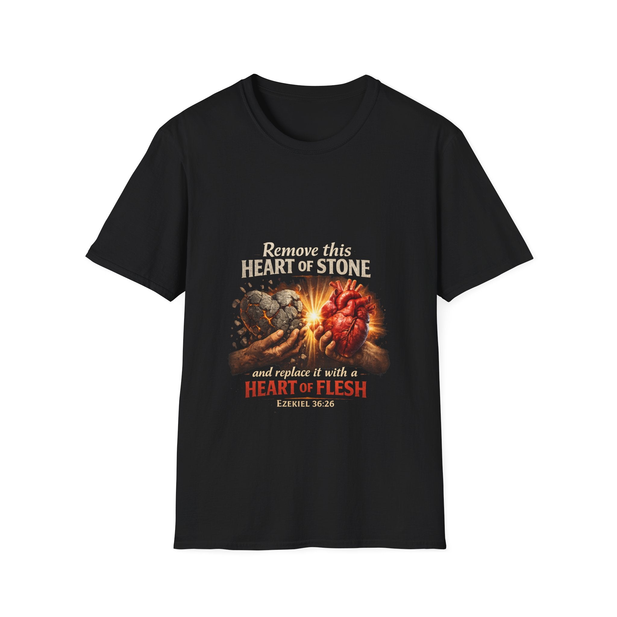 Ezekiel 36:26: Heart of Flesh | Christian T-Shirt