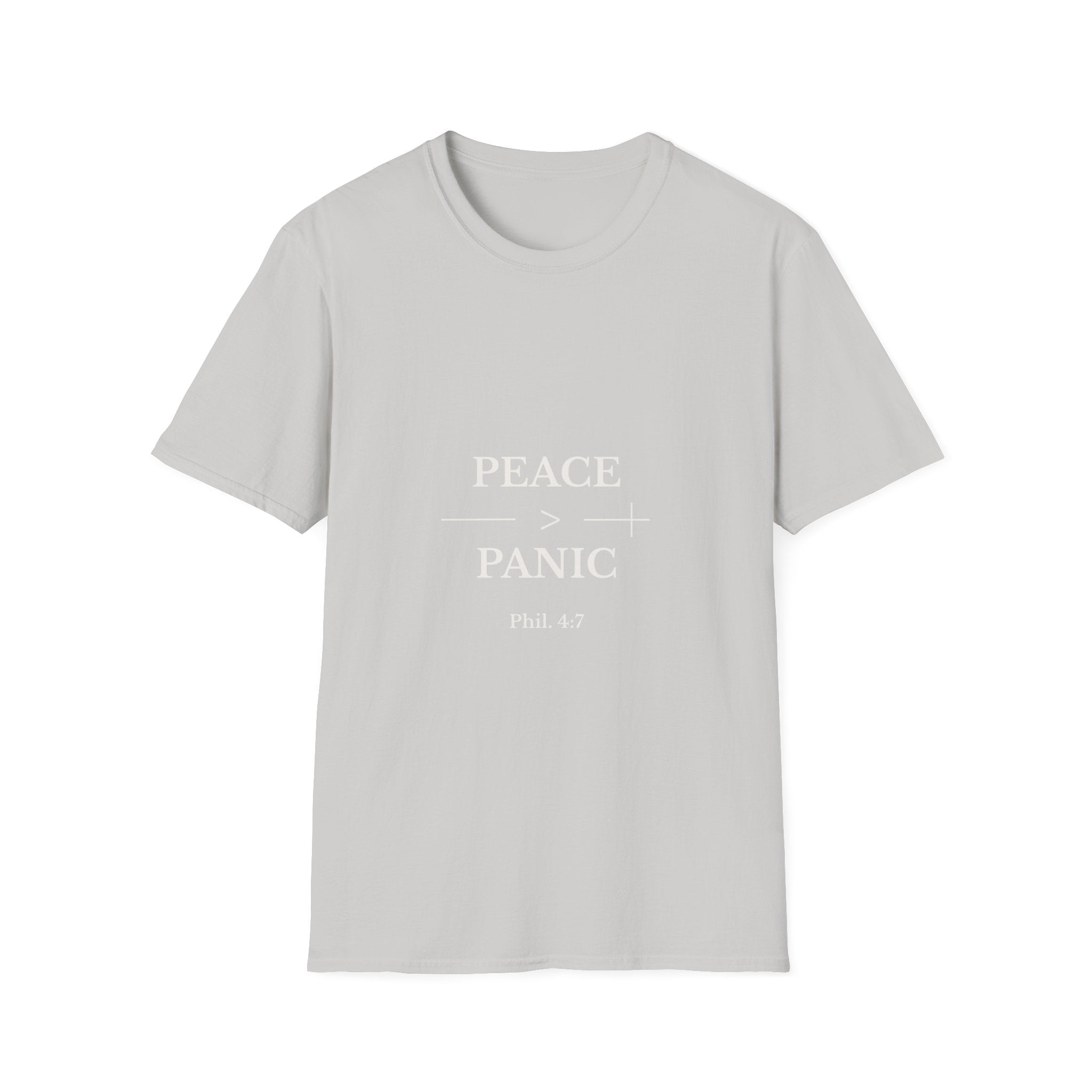 Philippians 4:7: Peace > Panic | Christian T-Shirt