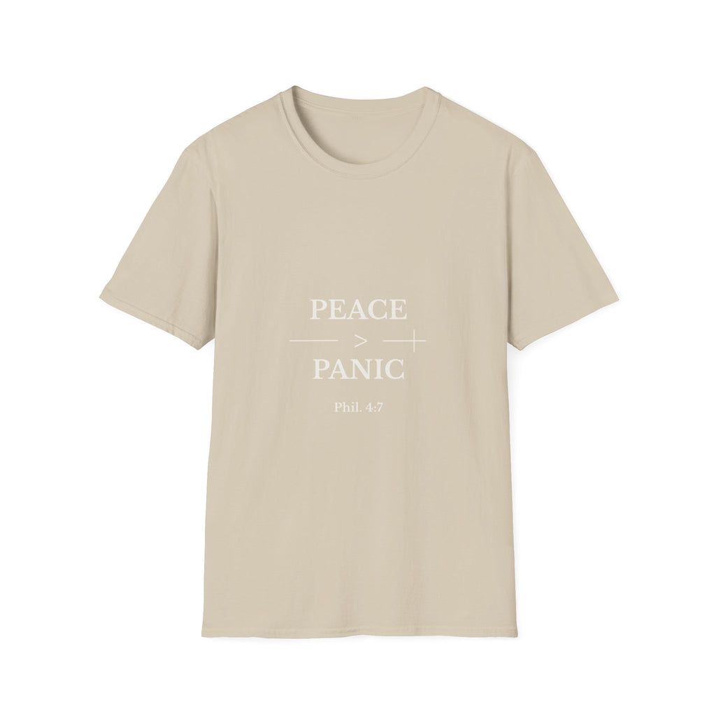 Philippians 4:7: Peace > Panic | Christian T-Shirt